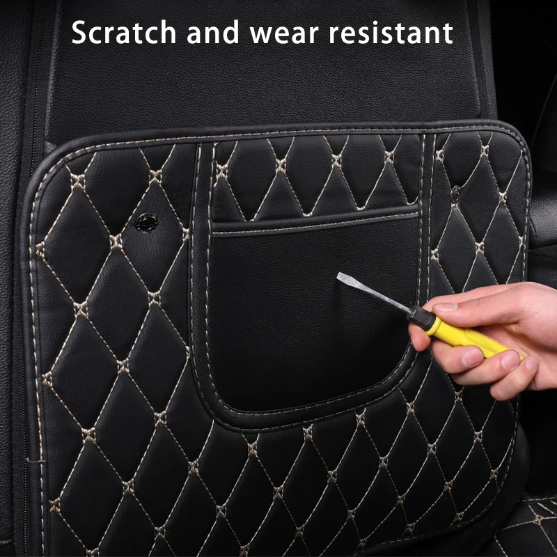 Nuevas alfombrillas antipatadas de cuero PU para coche, funda protectora trasera para asiento de coche para niños, almohadilla antisuciedad para asiento trasero de coche, accesorios para coche - imagen 3
