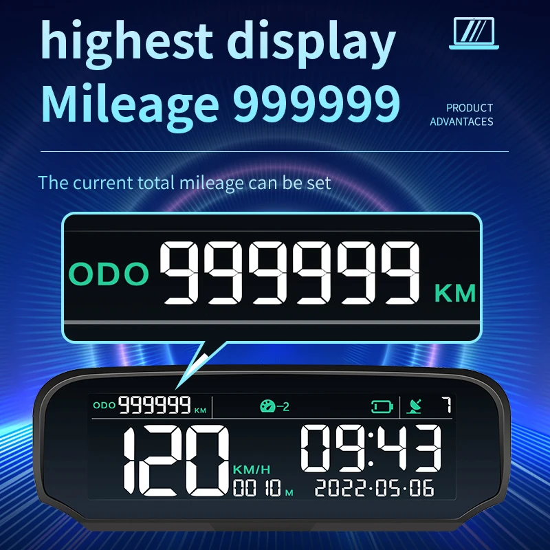 HUD GPS X100 para coche – velocímetro y altímetro LCD - imagen 2