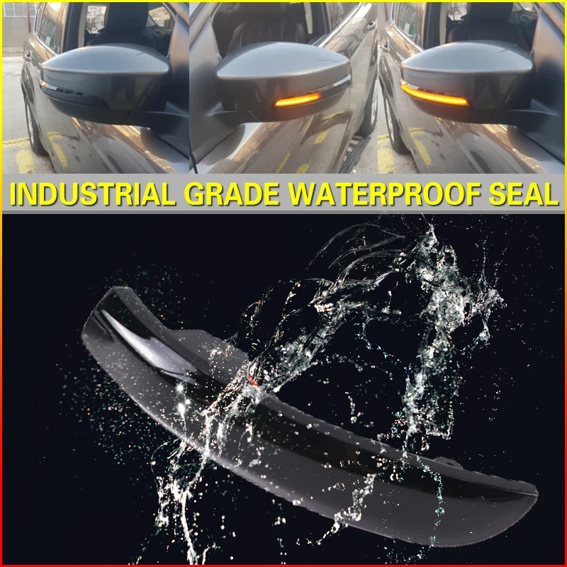 Para Ford Kuga Ecosport intermitente dinámico luz LED de intermitente indicador de espejo lateral secuencial 2013 2014 2015 2016 2017 2018 2019 - imagen 4