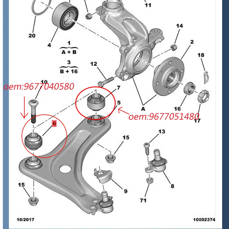 Brazo de dirección 9677040580 para Peugeot 207 208 – Citroen C3 C4 - imagen 3