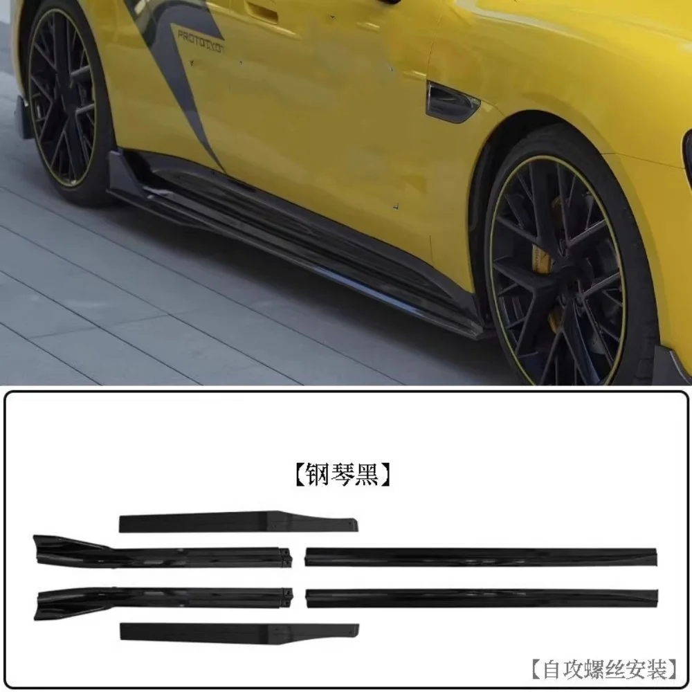 Kit de coche negro brillante para Xiaomi Su7, pala delantera modificada, labio trasero, alerón trasero, falda lateral de esquina - imagen 3