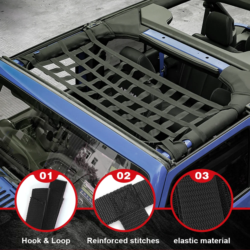 Red carga maletero RASTP para Jeep Wrangler 1987-2020 - imagen 3
