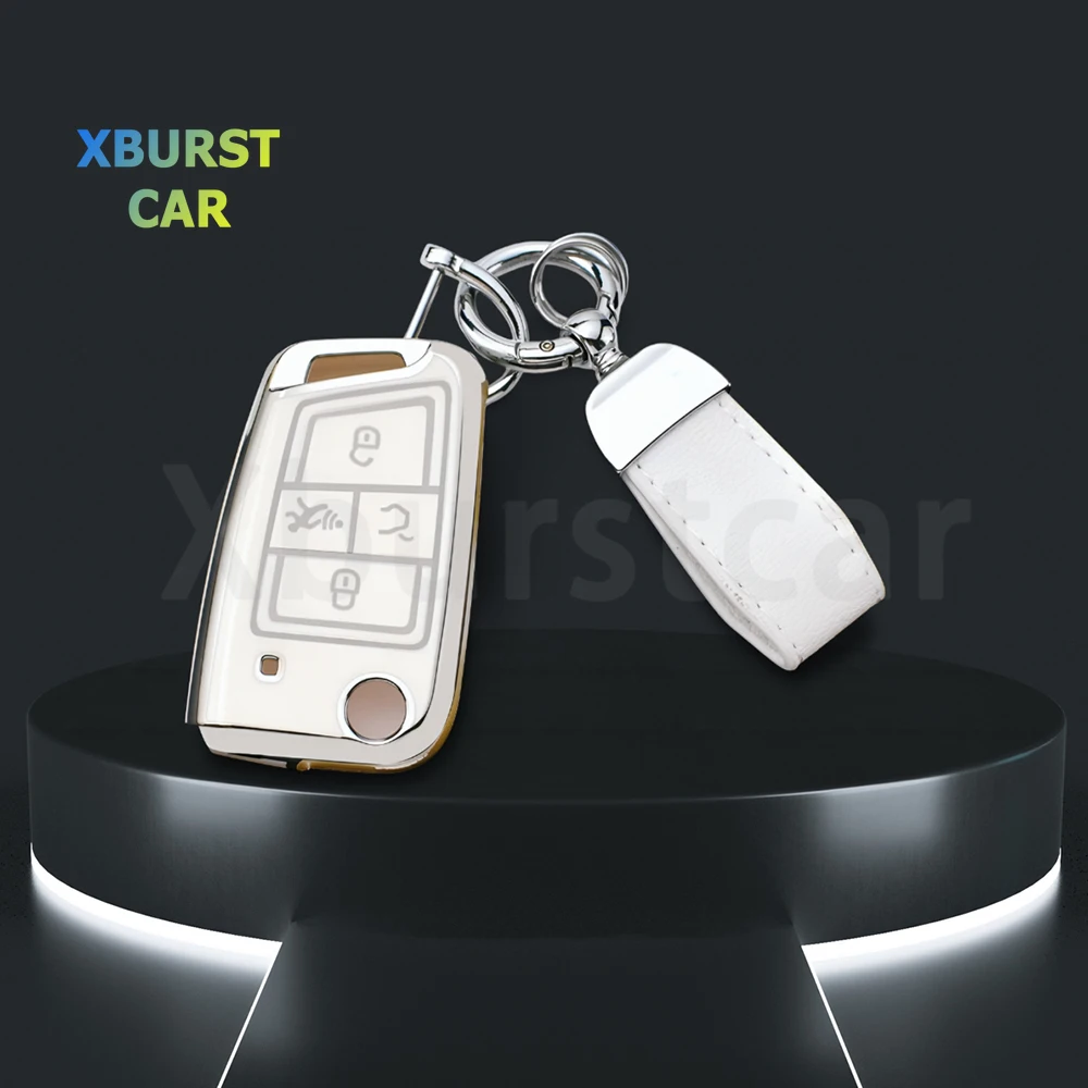 Funda TPU con tapa para llave VW Golf 7, Tiguan, Skoda Octavia y Seat