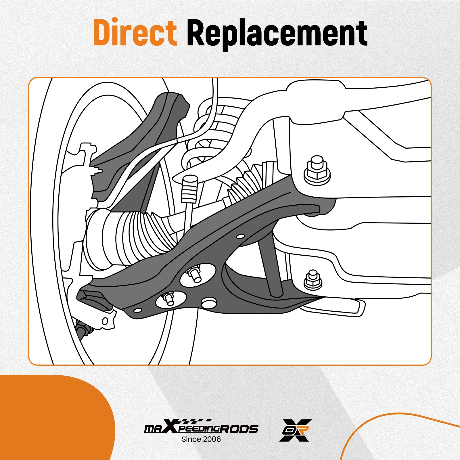 Brazo de suspensión inferior 6Q0407151L para VW Fox, Polo 9N y Fabia