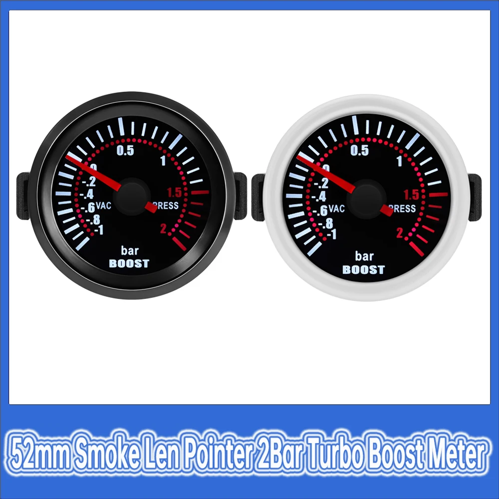 Vista frontal del indicador de presión turbo