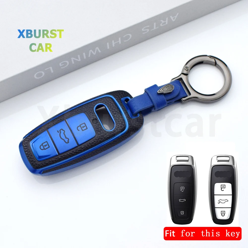 Funda llave Audi A6 A7 Q7 Q8 – Cuero negro premium
