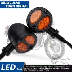 Intermitente LED bala para motocicleta – señal giro retro doble haz