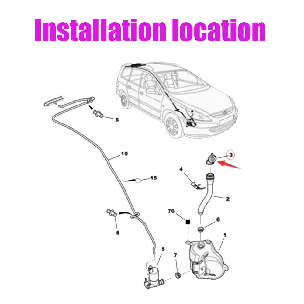 643230 Tapa depósito líquido limpiaparabrisas Citroën C4 Picasso - imagen 2