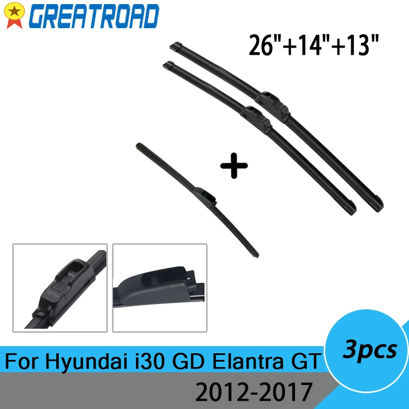 Juego limpiaparabrisas delantero y trasero Hyundai i30 GD 2012-2017