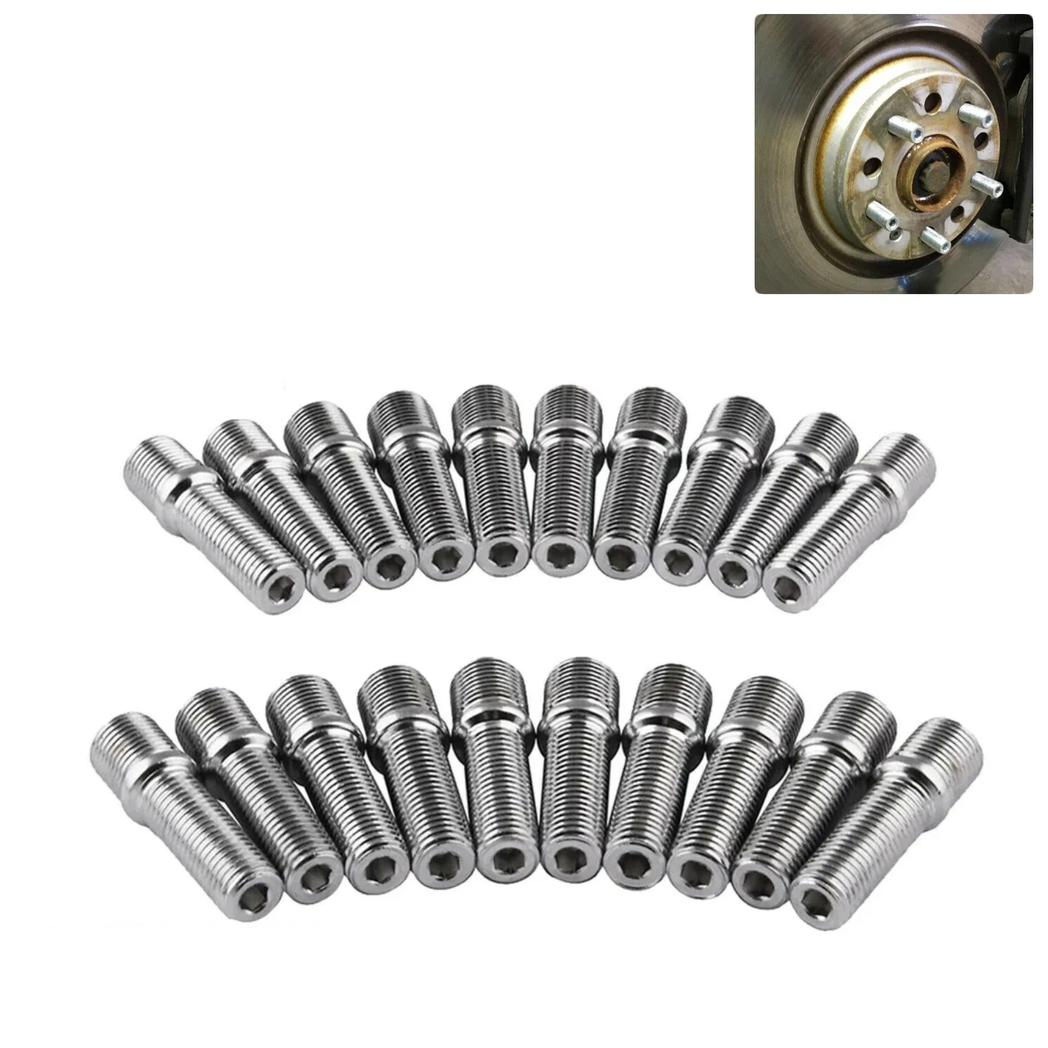 Kit de pernos de rueda extendidos M12/M14 para conversión de bujes - imagen 2