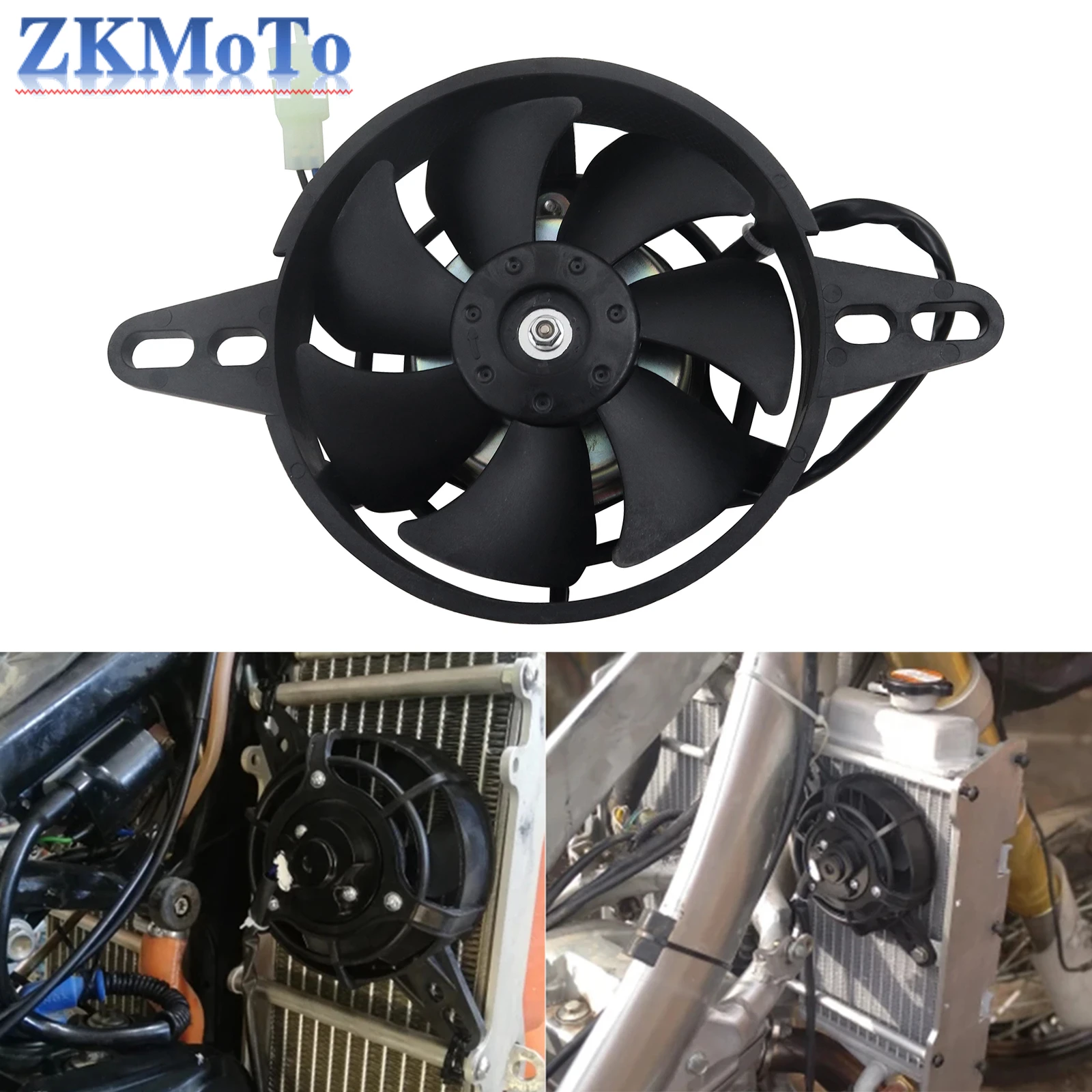 Kit ventilador eléctrico refrigeración moto cross y ATV 4-5" aceite agua