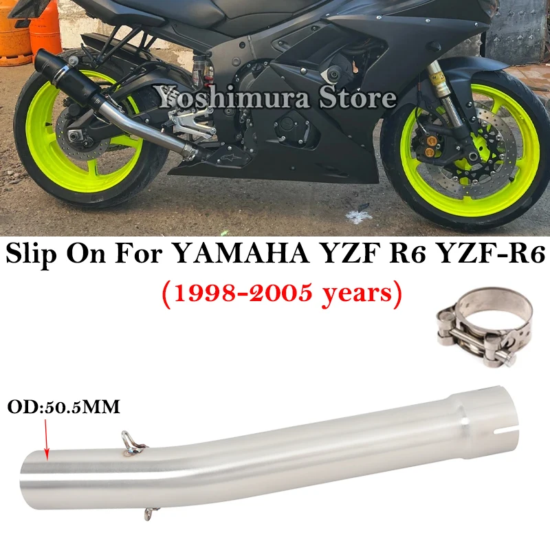 Silenciador de escape medio Yamaha YZF R6 1998-2005