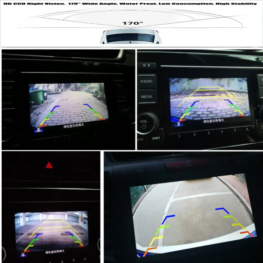 Cámara de visión trasera para coche, Kit de accesorios de aparcamiento, HD, CCD, para Hyundai ix35 2009-2013 - imagen 5