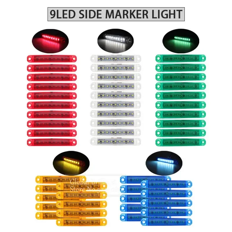 Piloto lateral LED estanco multicolor para camión y remolque