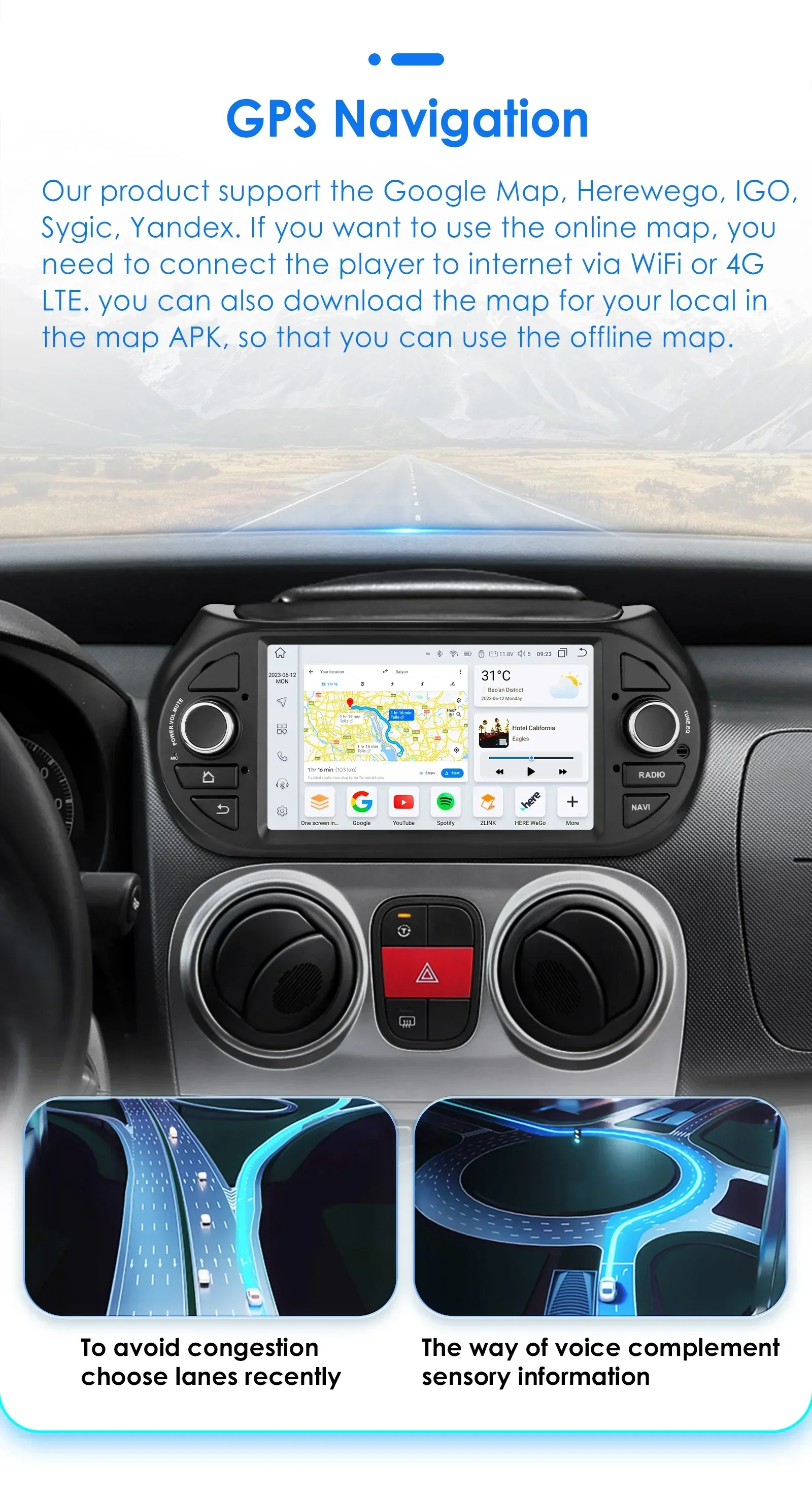 Hizpo Radio Android para Fiat Fiorino, Citroën Nemo y Peugeot Bipper - imagen 5