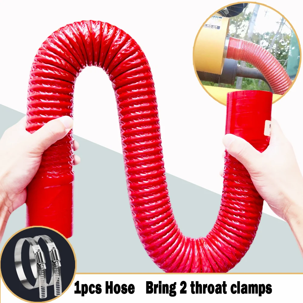 Manguito de intercooler de silicona reforzado rojo, 16-110 mm