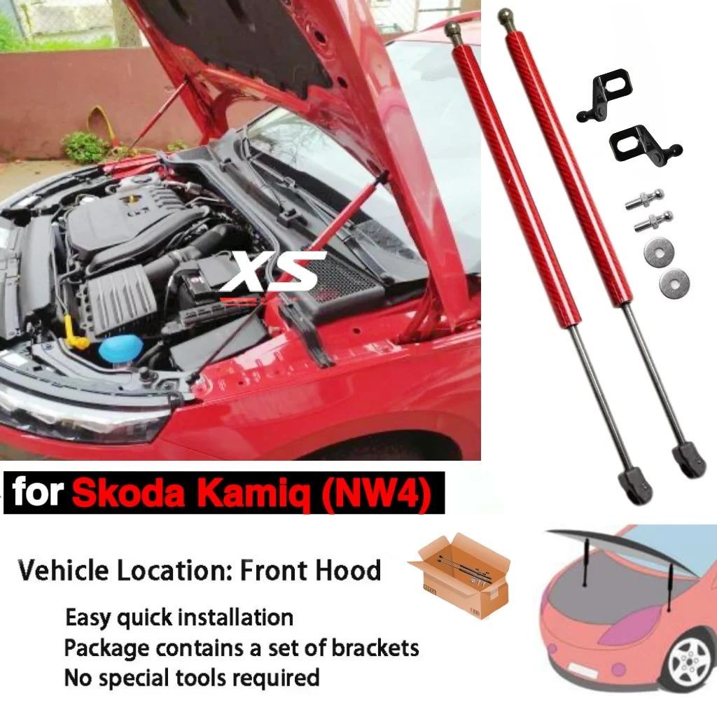 Puntales de capó para Skoda Kamiq NW4 2019-2024, resorte de gas