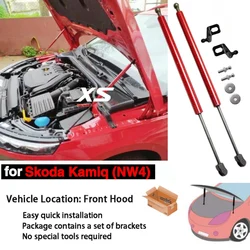 Puntales de capó para Skoda Kamiq NW4 2019-2024, resorte de gas