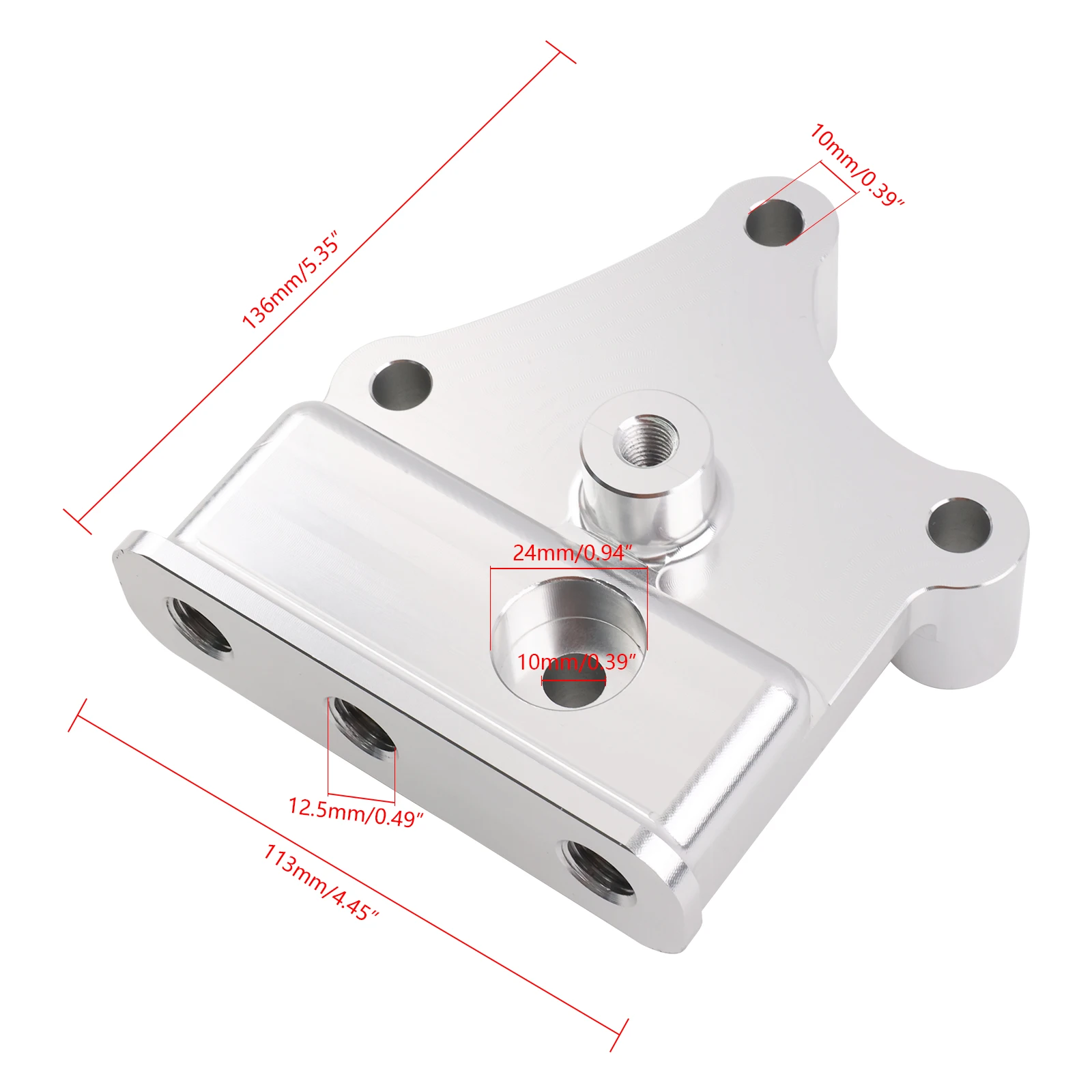 Soporte lateral motor aluminio T6061 – Honda Civic R FK8 17-21 K20C1 - imagen 2