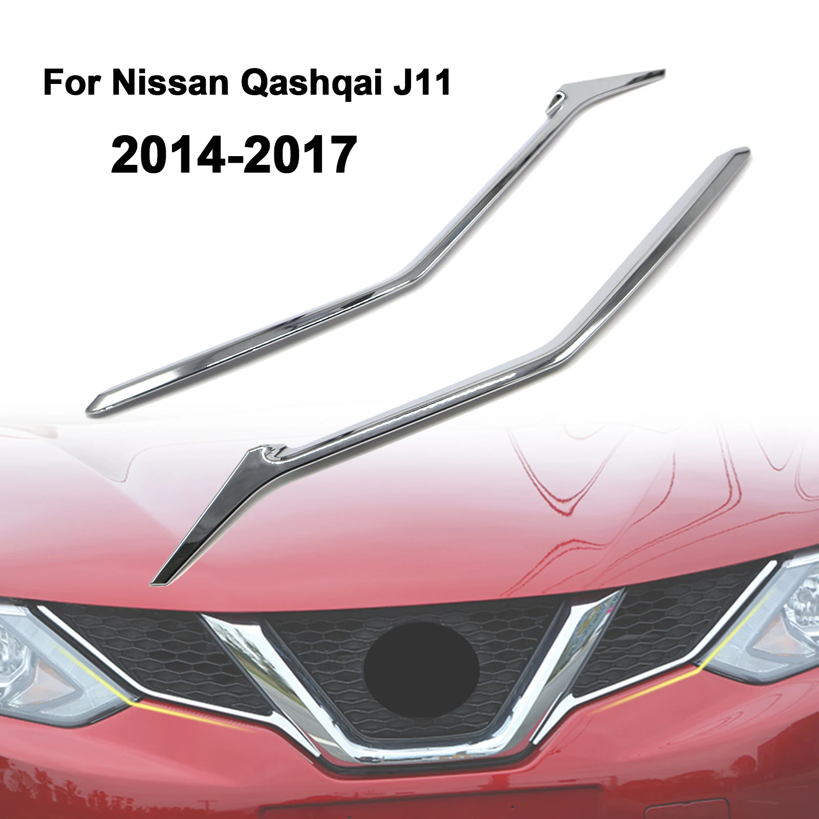 Embellecedor rejilla paragolpes Nissan Qashqai 2014-2017 cromado