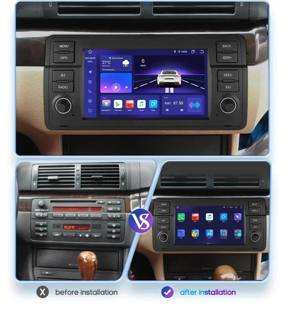 Hizpo Radio Android 13 de 8 nucleos para BMW E46 M3 y Rover 75 GPS 4G - imagen 5