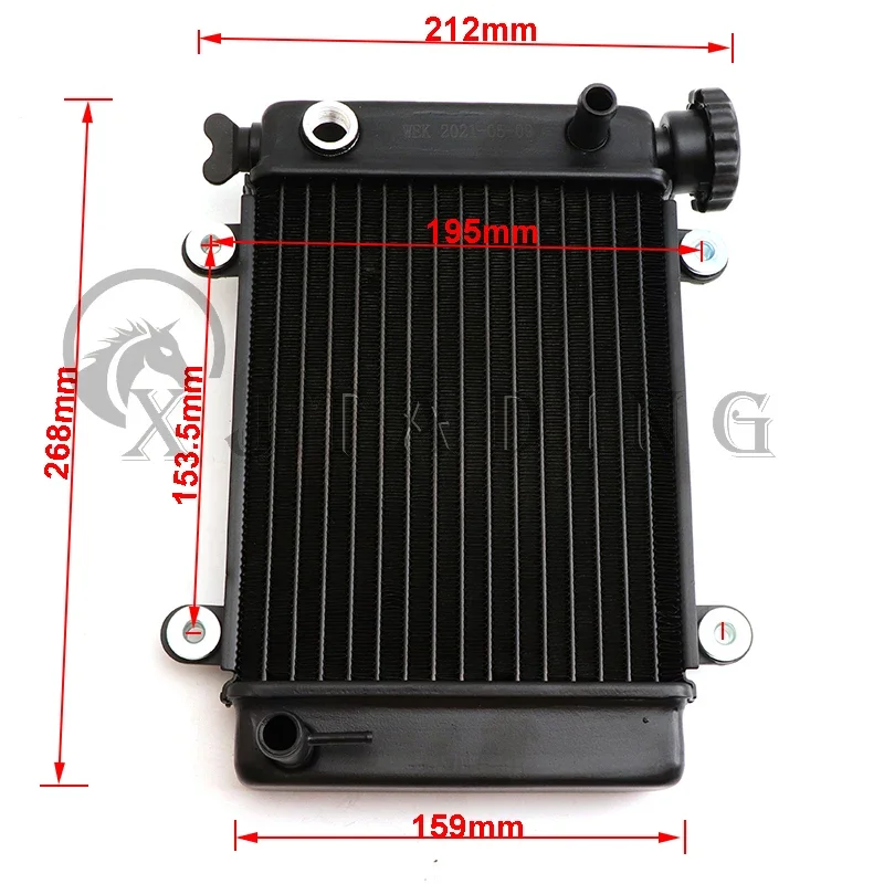 Radiador refrigeración con ventilador para Quad ATV UTV - imagen 4