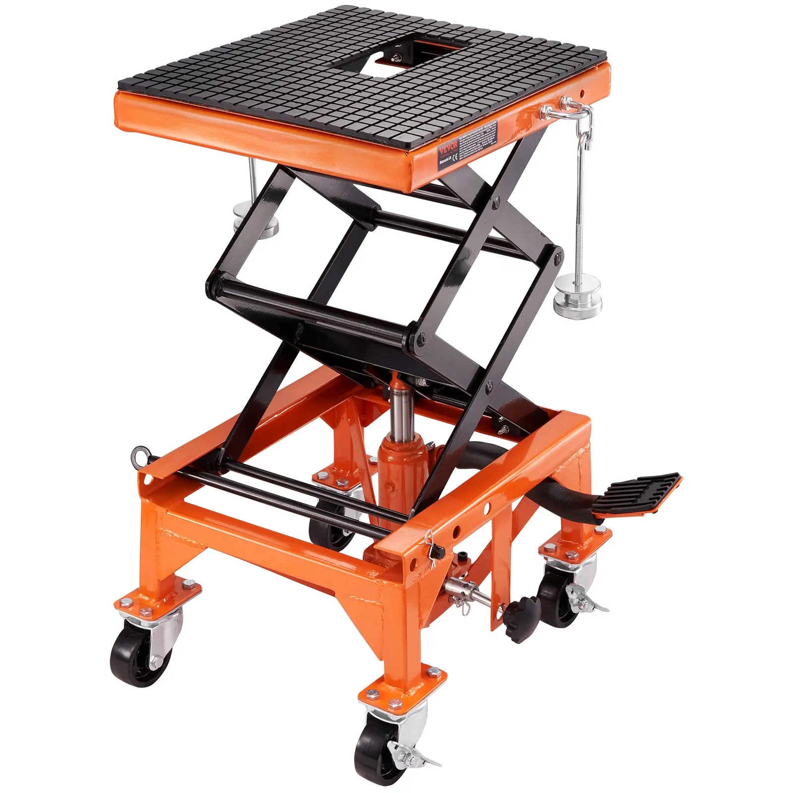 Elevador hidráulico tijera moto 135KG – capacidad máxima