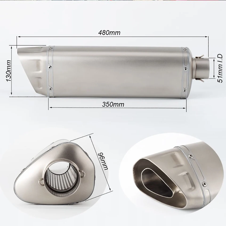 Silenciador de escape para moto compatible con ZX-14R, CBR650 y R1 - imagen 5