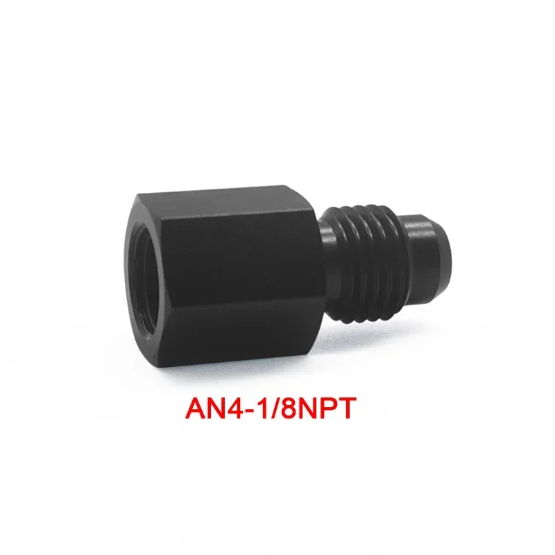 Adaptador AN aluminio negro Jiax macho-hembra AN4-AN10 - imagen 4