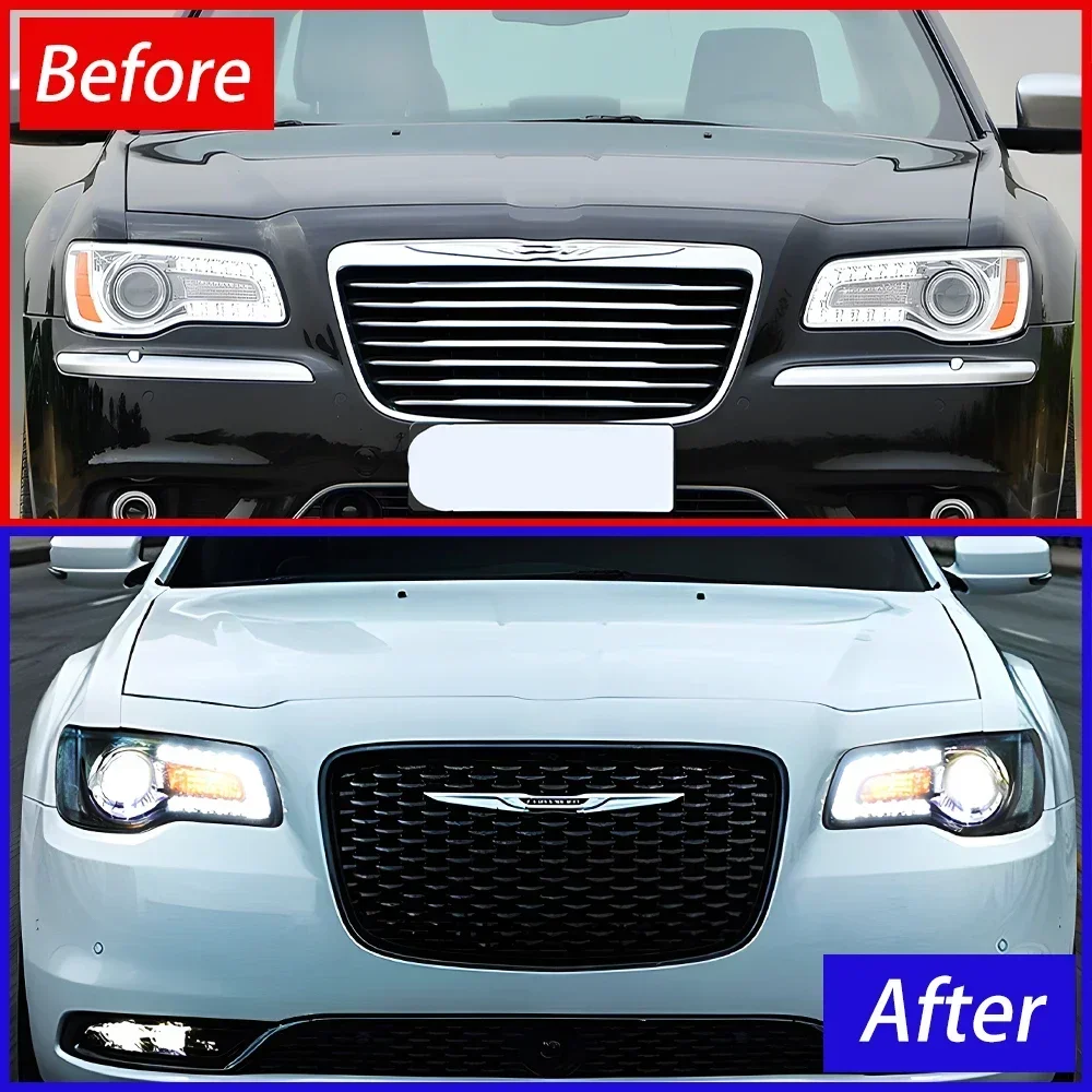 Faros delanteros LED proyector bifocal para Chrysler 300C 2011-2017 - imagen 2