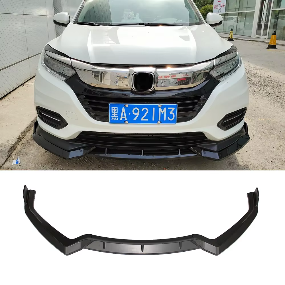 Kit labio parachoques delantero negro mate – Honda Vezel 2019-2020