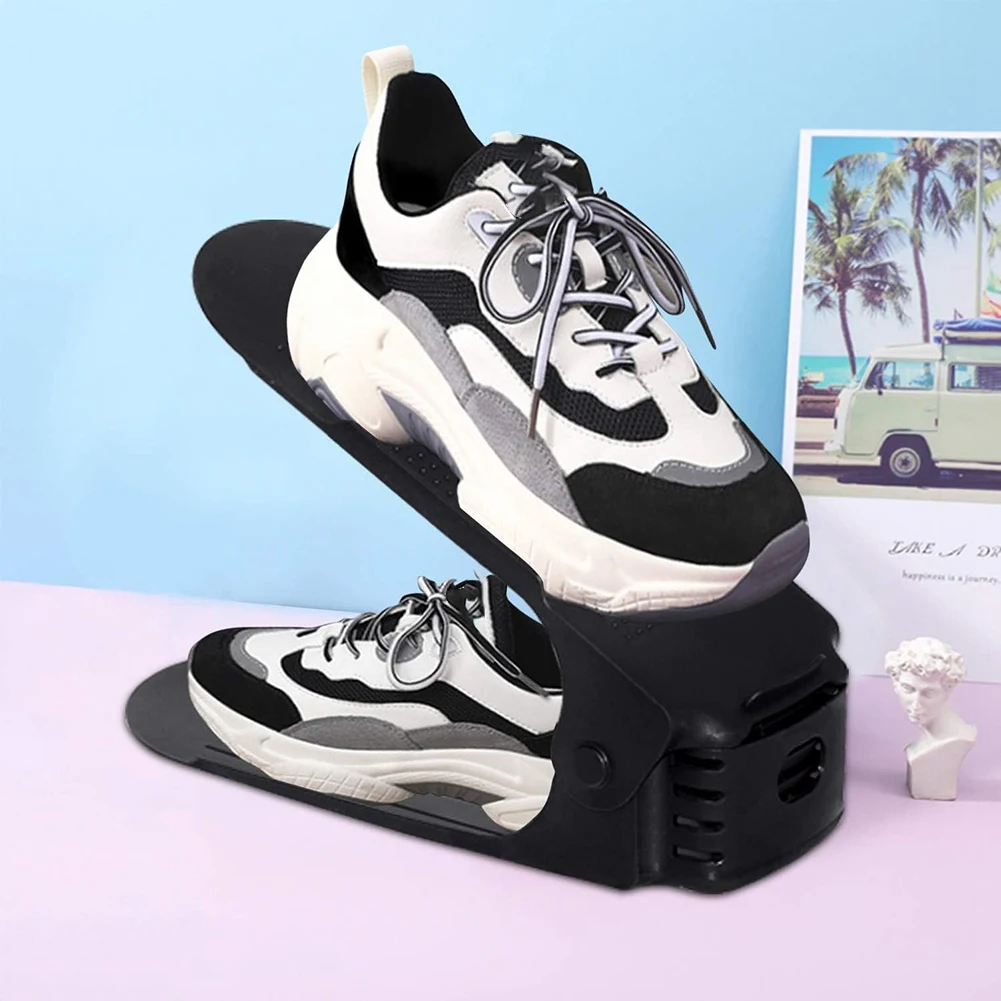 Zapatero ajustable de doble capa para dormitorio y armario - imagen 3
