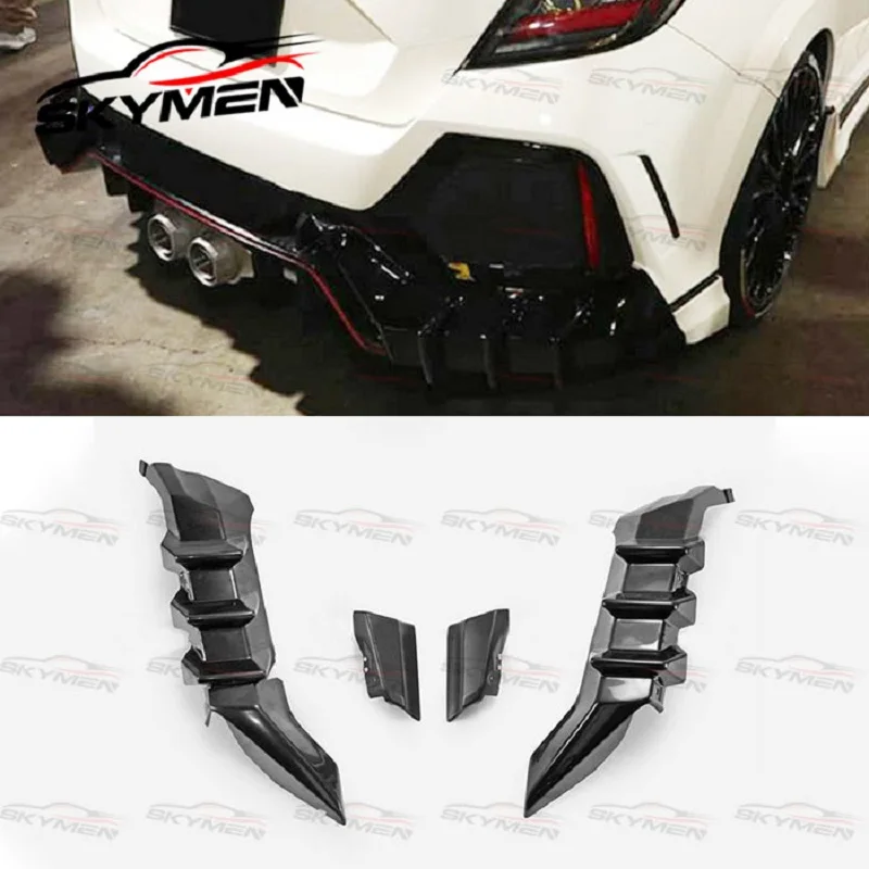 Parachoques trasero fibra carbono Spat M – Honda Civic Type R FK8