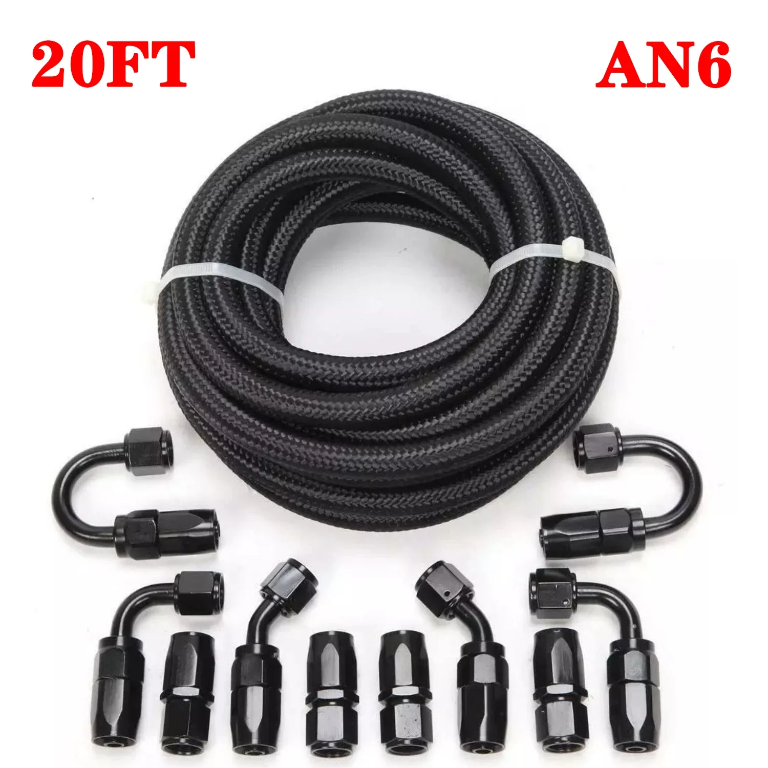Línea combustible acero inoxidable trenzada 6m -6 AN racing