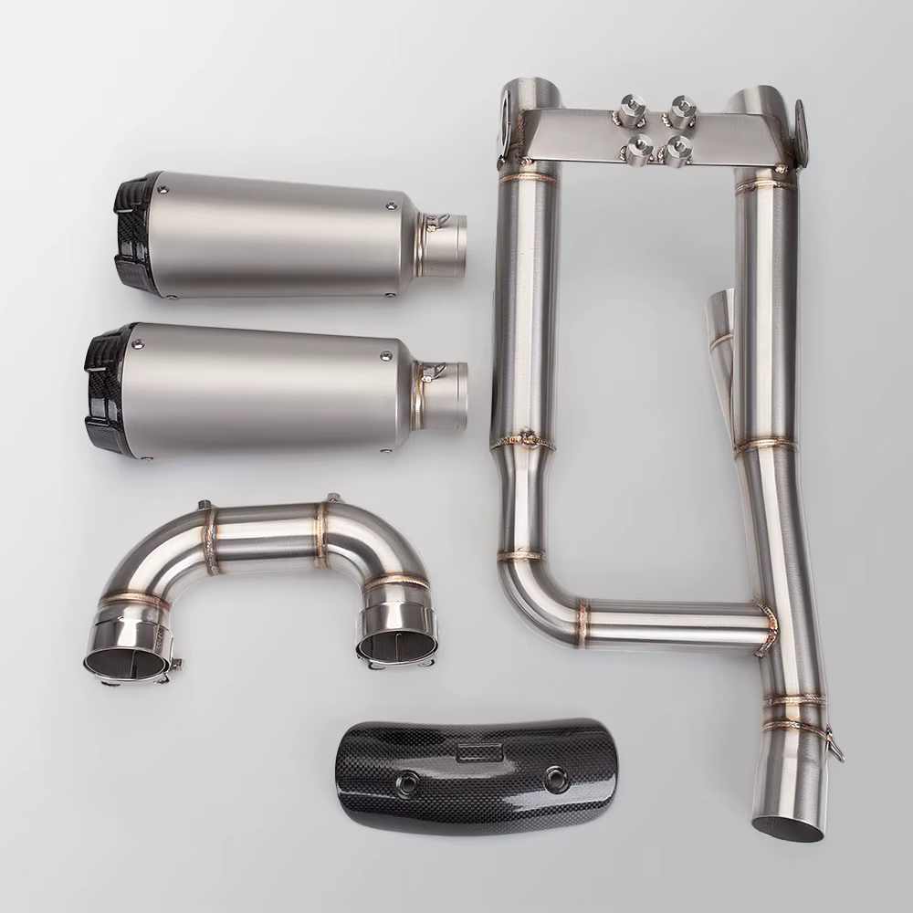 Tubo de escape inox de doble salida para Kawasaki ZX-4R/ZX-4RR - imagen 3
