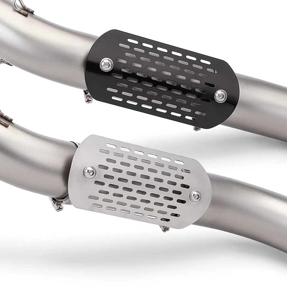 Cubierta Universal de protección térmica de escape para motocicleta, Protector de tubo de enlace de silenciador, cubierta antiescaldado para Z900 Z400 R3 R25 - imagen 2