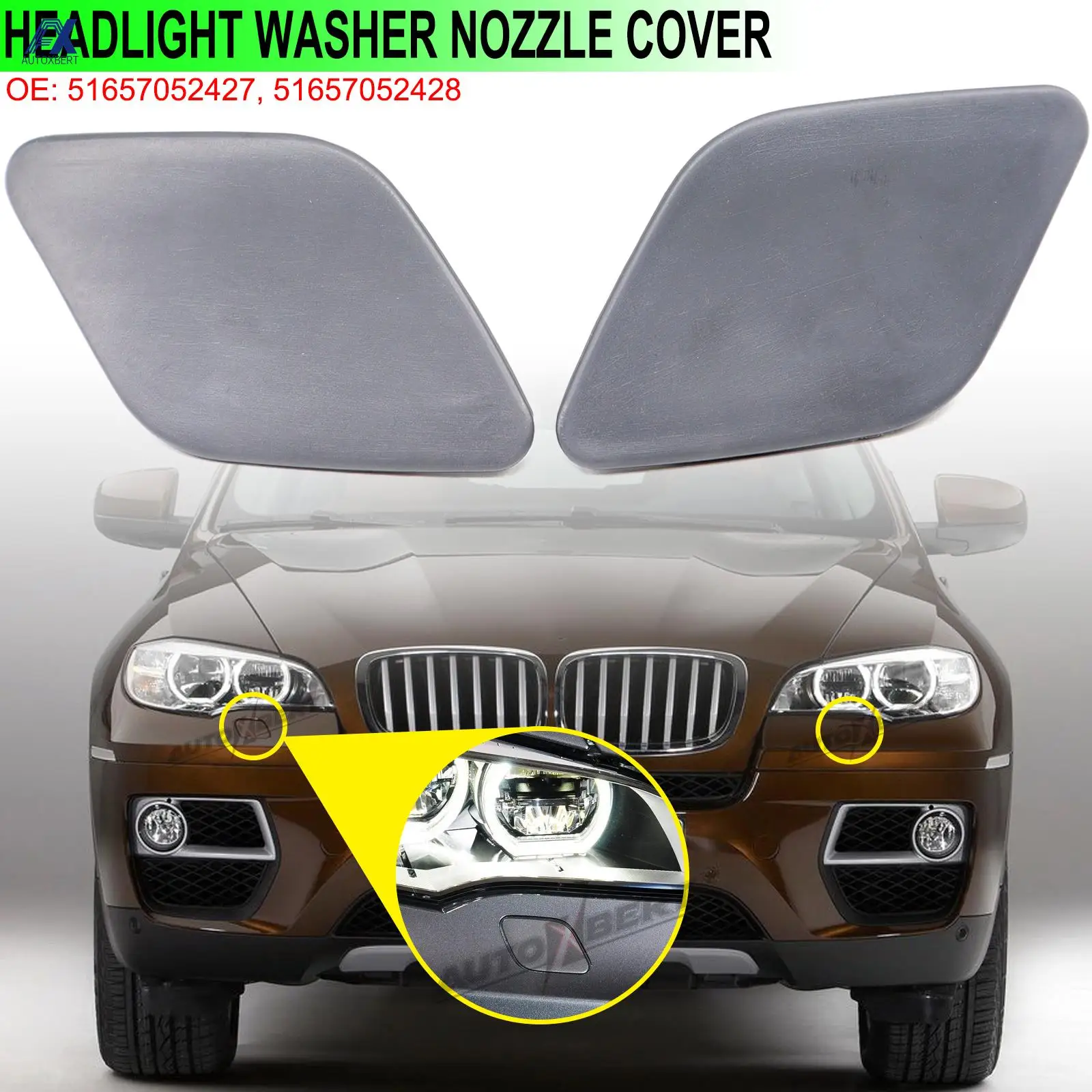 51657052427 Arandela faro BMW X6 E71/E72 LH/RH sin imprimación