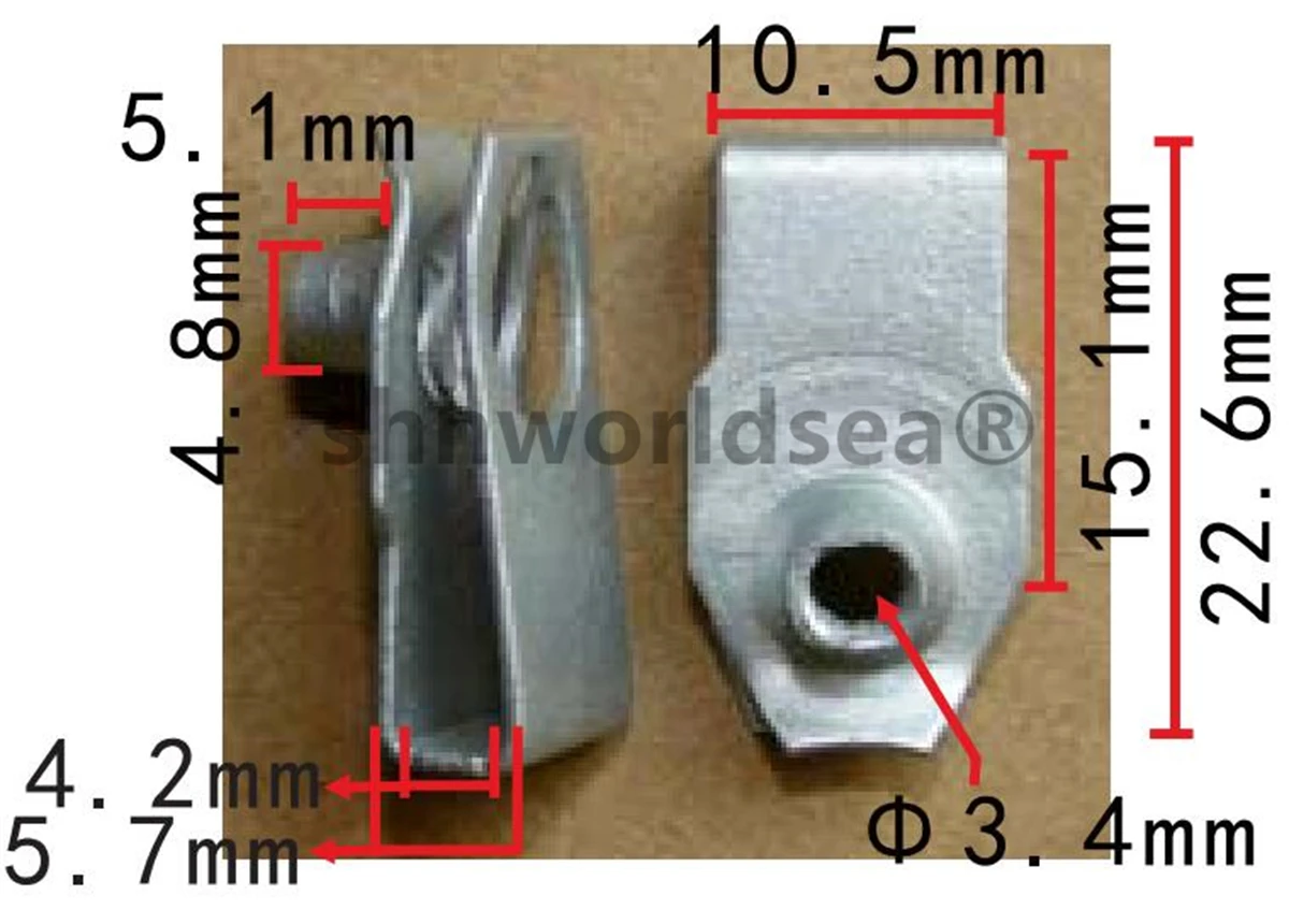 Shhworldsea 11548580 Grapas metálicas para paragolpes GM - imagen 2
