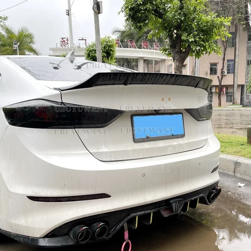 Para Hyundai Elantra 2017 2018 2019 tapa del maletero trasero alerón de coche alas traseras Material ABS Tuning accesorios exteriores piezas