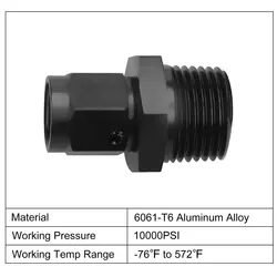 Adaptador AN6 hembra a NPT macho - Aluminio