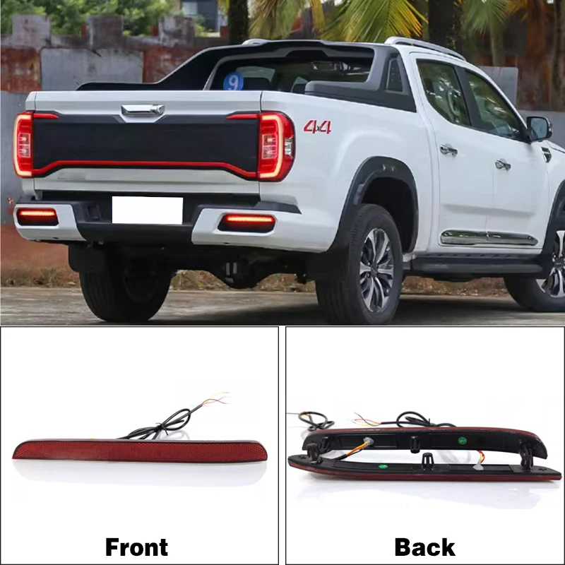 Reflector de parachoques trasero de coche, señal de giro, luz antiniebla, lámpara de freno, luces traseras de advertencia de estacionamiento para Maxus T60 T70 T90, accesorios para coche - imagen 4