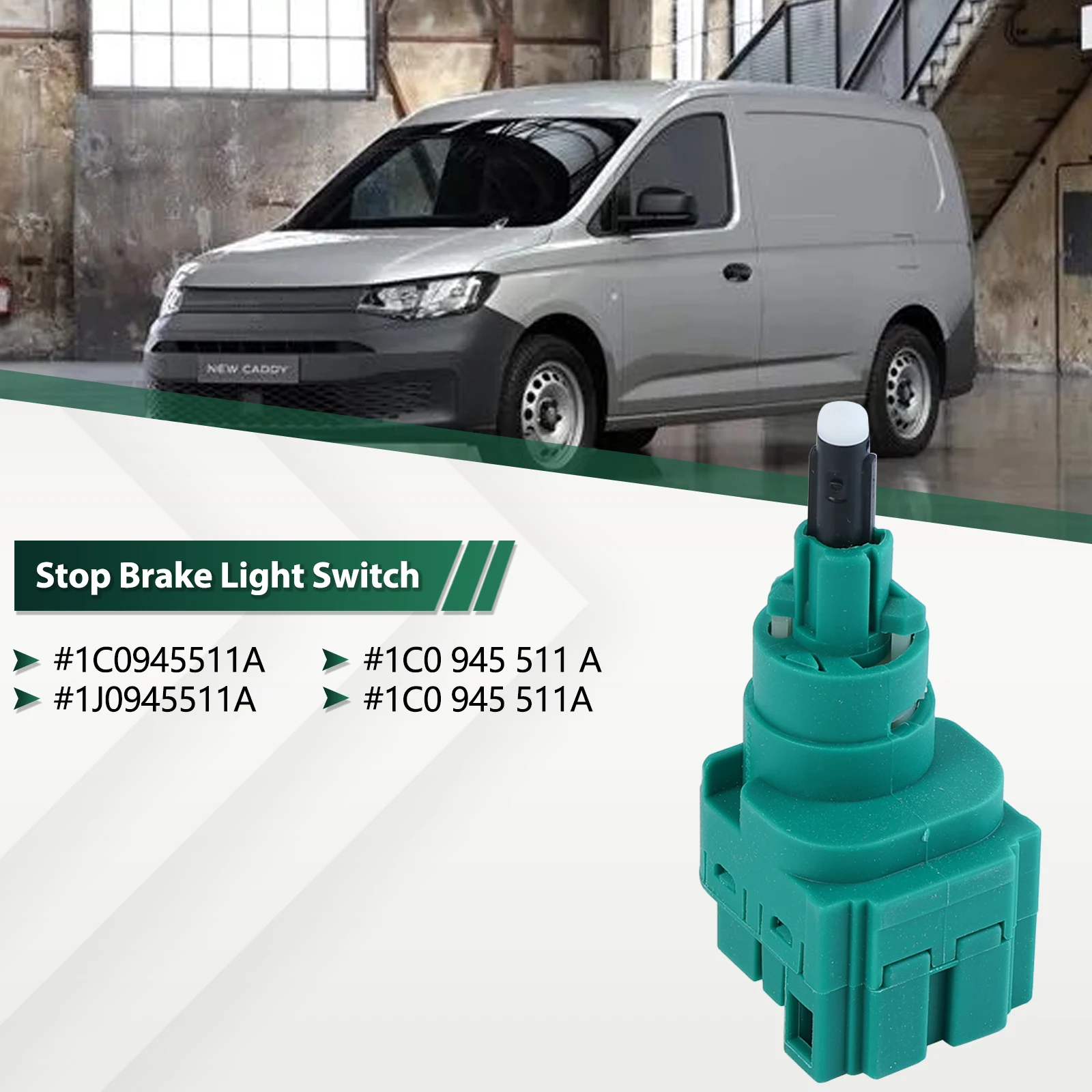 1C0 945 511A Interruptor de luz de freno Interruptor de luz de marcha atrás 1C 0945511 A para VW Golf 4 mk4 Bora Caddy Sharan TRANSPORTER T4 T5 Audi A3 TT - imagen 2