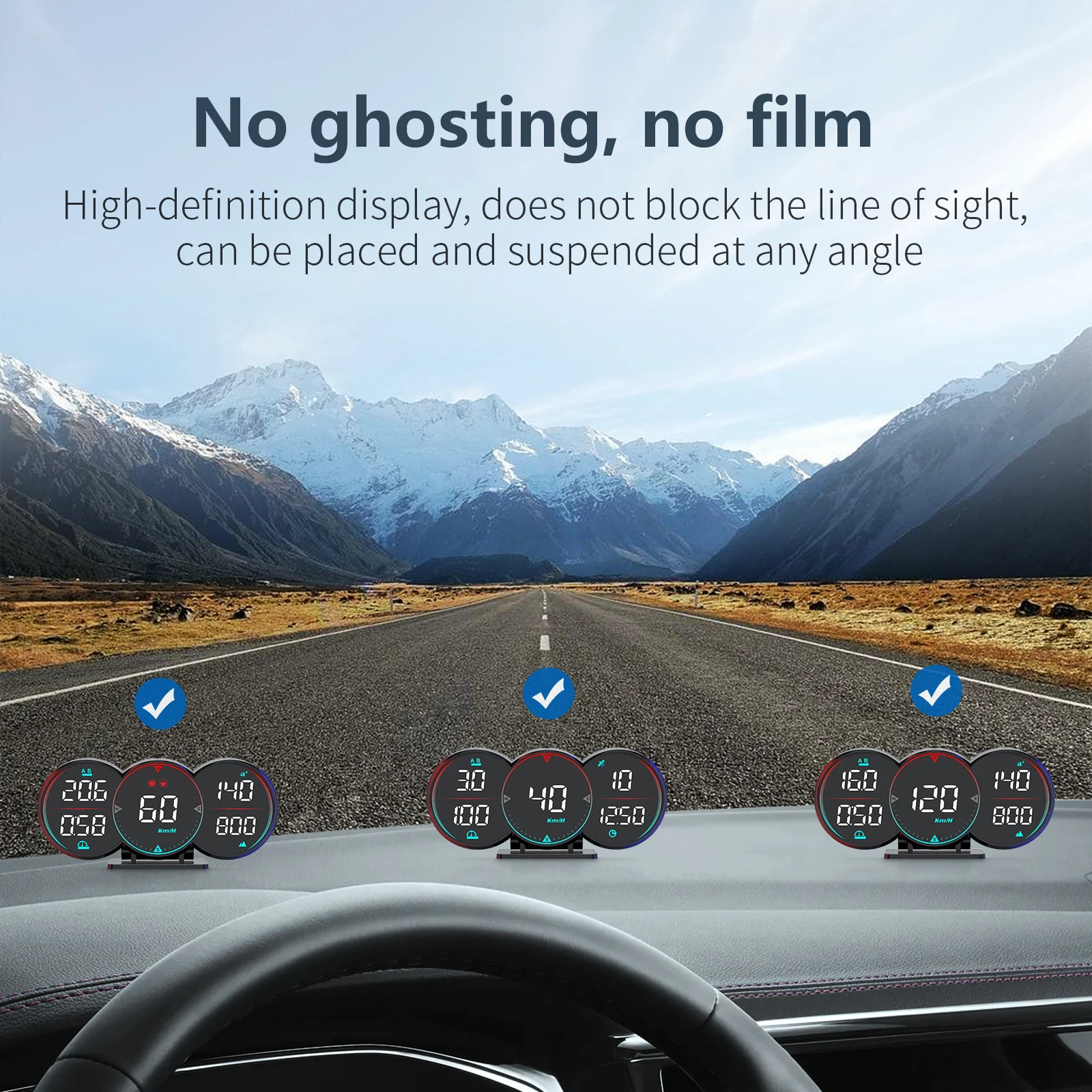 HUD G17 Head-Up Display velocímetro GPS y brújula universal - imagen 4