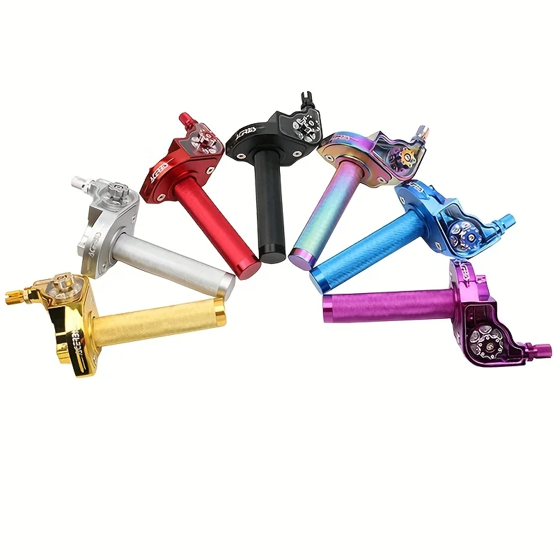 Puño acelerador universal de aluminio de 22 mm con cable para moto y quad - imagen 3