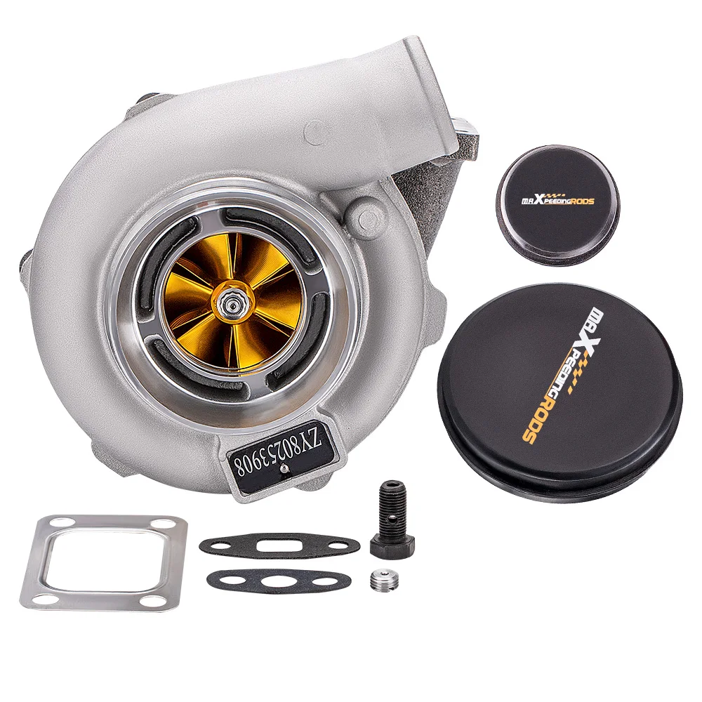 GT30 GT3037 Turbocompresor Billet 500HP 0,82 A/R + Kit de línea de alimentación de retorno de drenaje de aceite - imagen 4