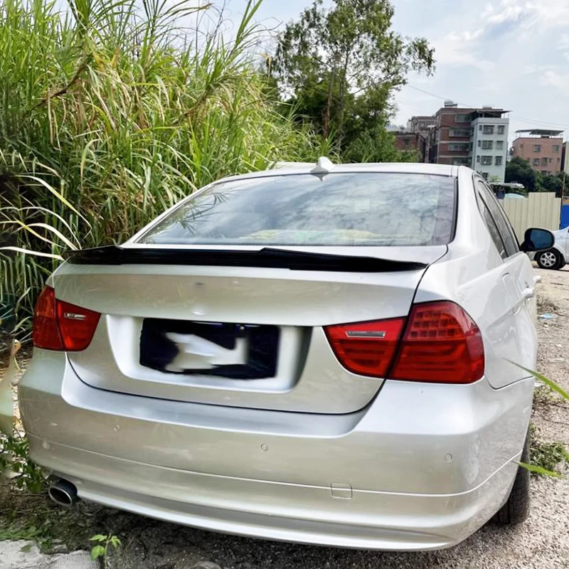 Para 2005-2012 BMW Serie 3 E90 alerón trasero del maletero alas PSM estilo 318i 320i 325i Material ABS accesorios de kit de carrocería de ajuste de coche - imagen 3