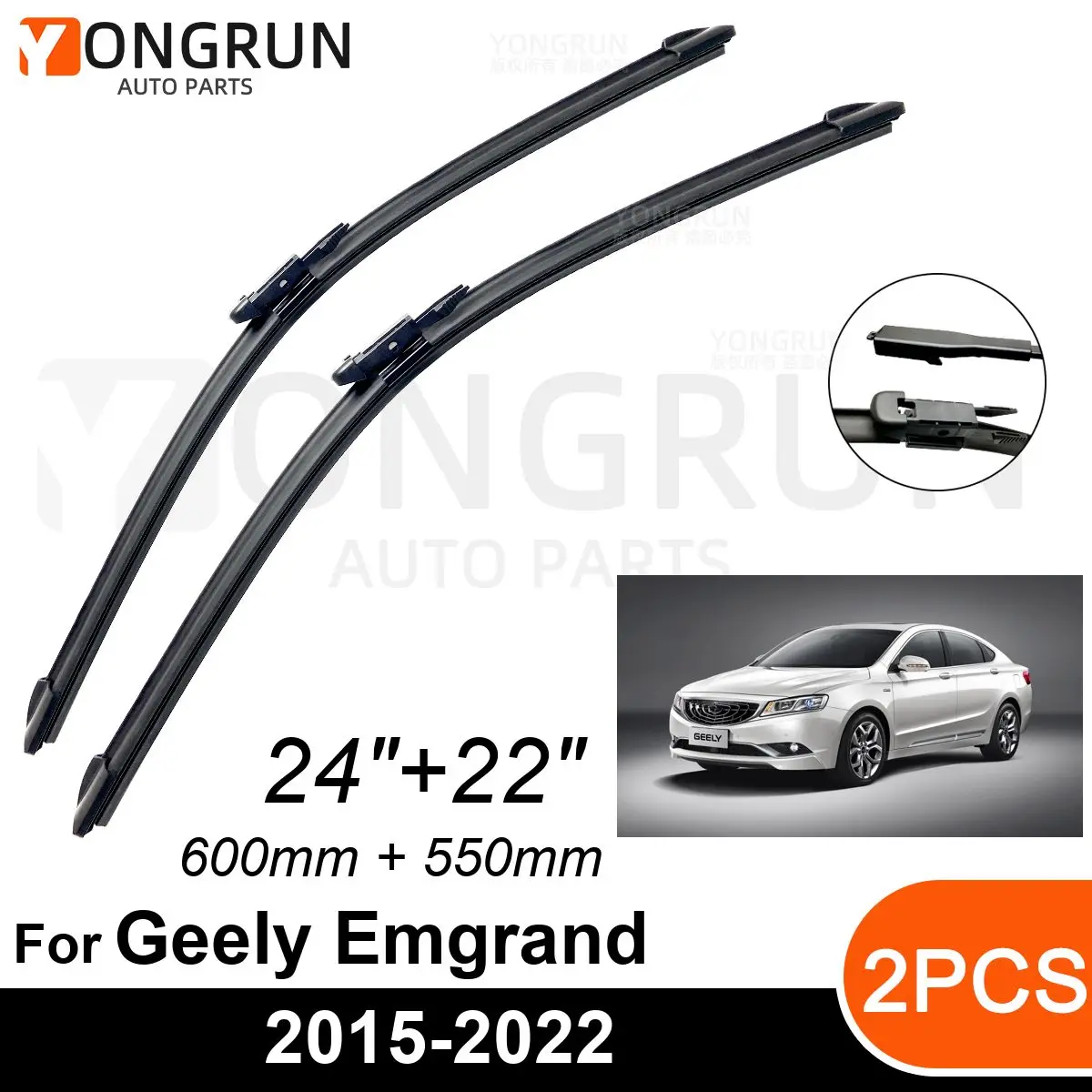 Escobillas limpiaparabrisas delanteras para Geely Emgrand GT GC9