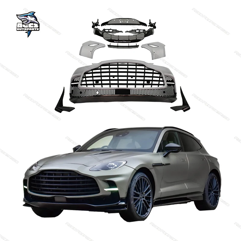 Material de fibra de carbono para Aston Martin DBX, Kit de carrocería mejorado estilo 707, faldones laterales de parachoques delantero, difusor trasero, ala superior - imagen 5