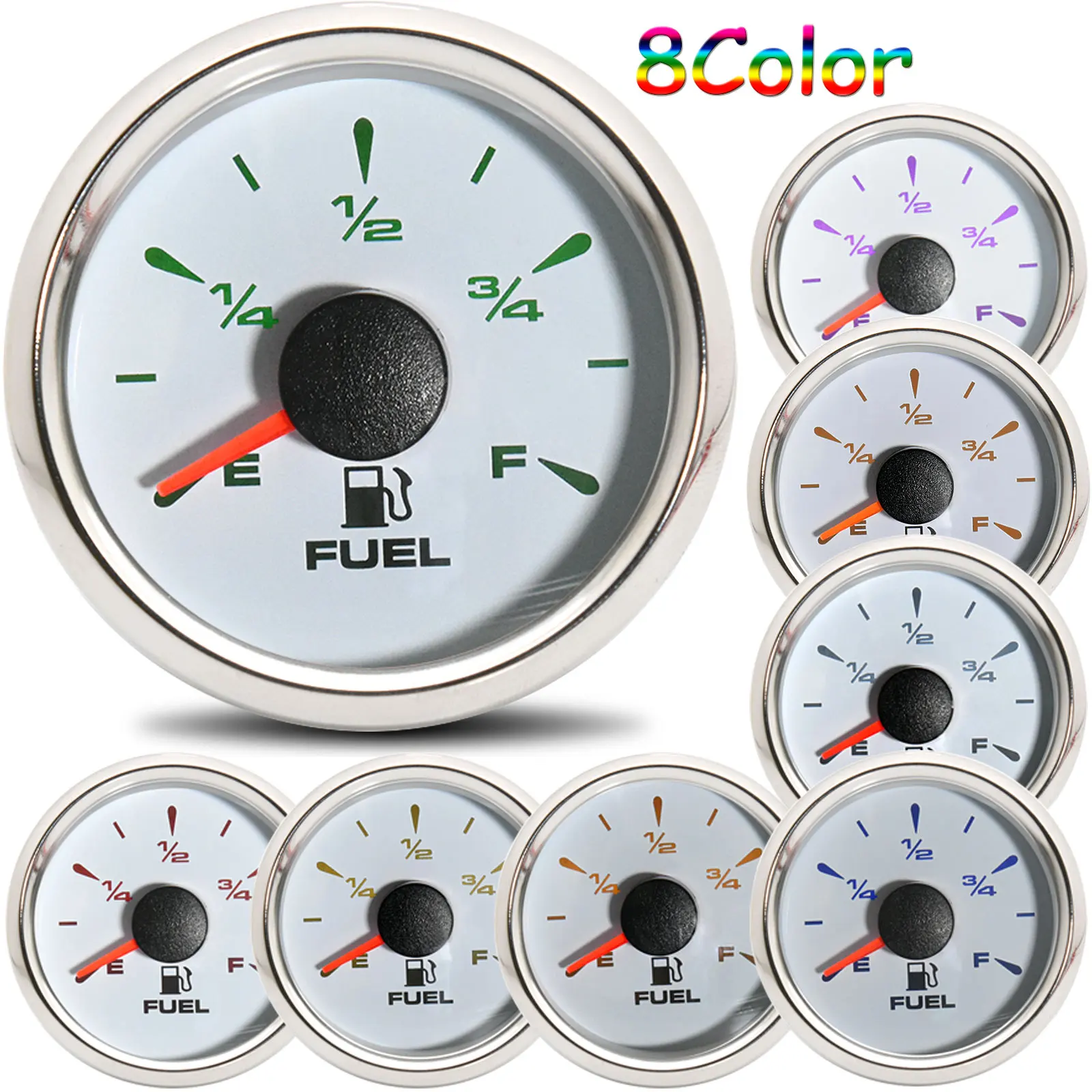 Indicador de combustible con ocho colores de retroiluminación