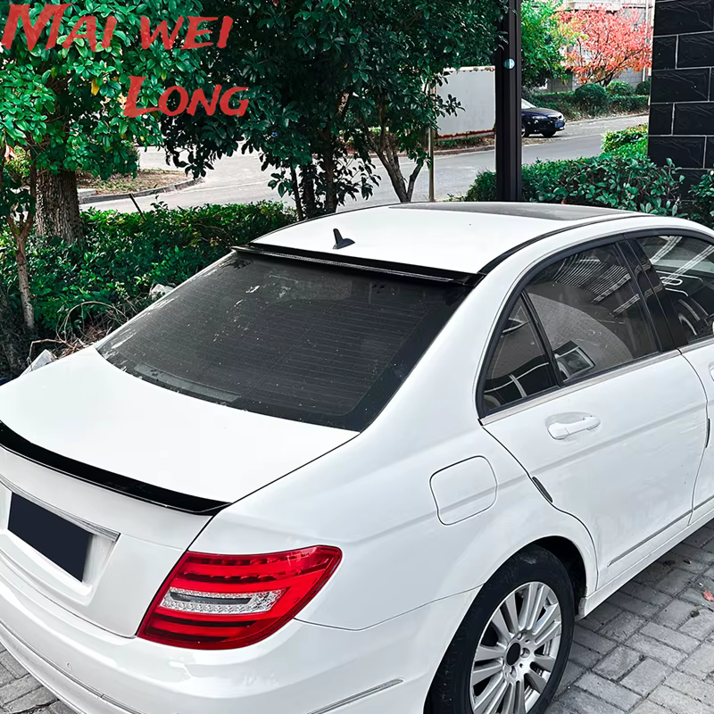 Alerón de techo negro efecto carbono para Mercedes Clase C W204 - imagen 4